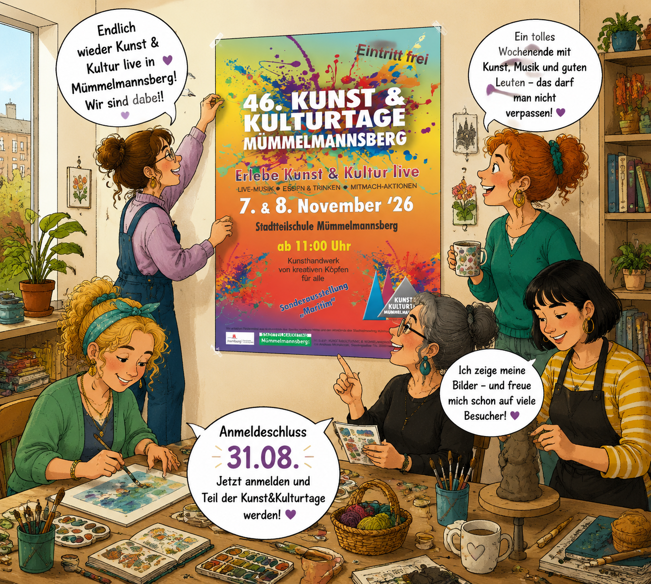 Plakat im Atellier
